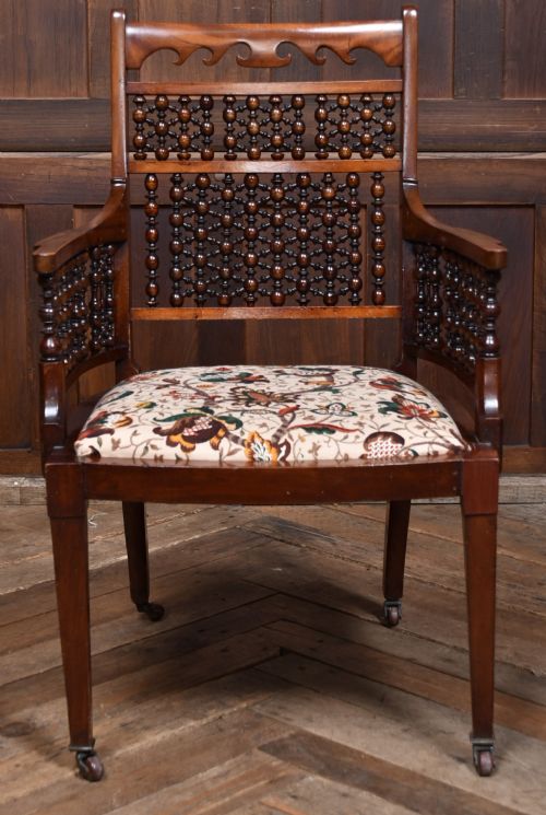 EDWARDIAN MOORISH ARMCHAIR - ADDITIONAL PHOTO 4