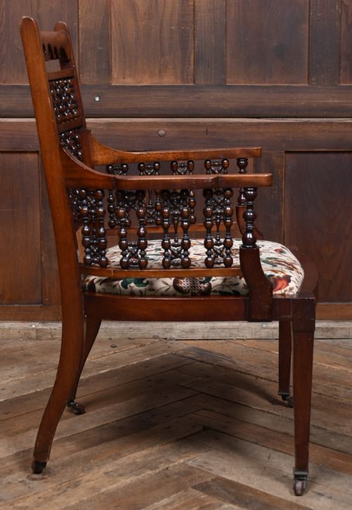 EDWARDIAN MOORISH ARMCHAIR - ADDITIONAL PHOTO 5