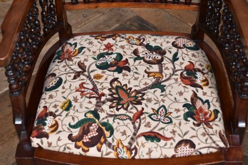 EDWARDIAN MOORISH ARMCHAIR - ADDITIONAL PHOTO 6