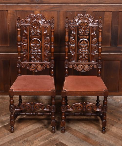 PAIR OF VICTORIAN OAK BERGERE SIDE CHAIRS - ADDITIONAL PHOTO 2