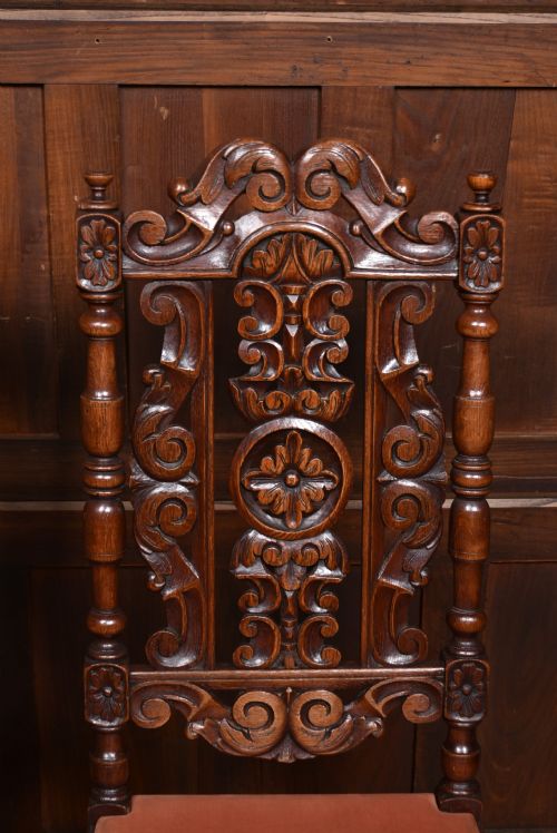 PAIR OF VICTORIAN OAK BERGERE SIDE CHAIRS - ADDITIONAL PHOTO 3