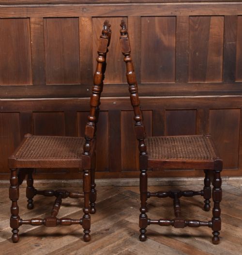 PAIR OF VICTORIAN OAK BERGERE SIDE CHAIRS - ADDITIONAL PHOTO 11