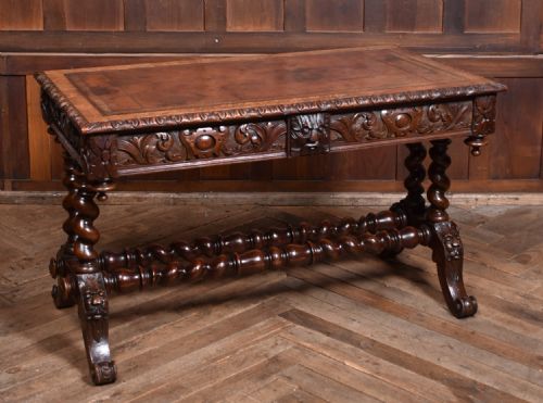 VICTORIAN OAK GREEN MAN TABLE