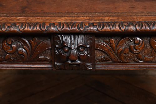 VICTORIAN OAK GREEN MAN TABLE - ADDITIONAL PHOTO 5