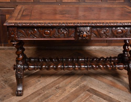 VICTORIAN OAK GREEN MAN TABLE - ADDITIONAL PHOTO 9