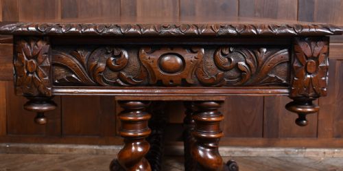 VICTORIAN OAK GREEN MAN TABLE - ADDITIONAL PHOTO 14