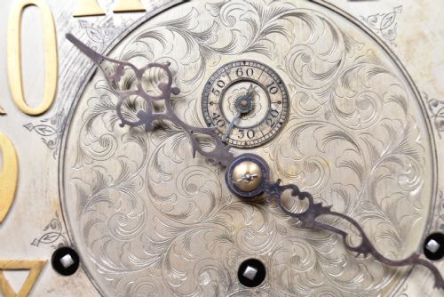 9FT MAHOGANY LONG CASE GRANDFATHER CLOCK - ADDITIONAL PHOTO 8