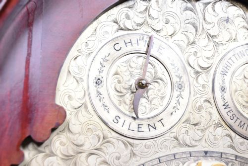 9FT MAHOGANY LONG CASE GRANDFATHER CLOCK - ADDITIONAL PHOTO 9