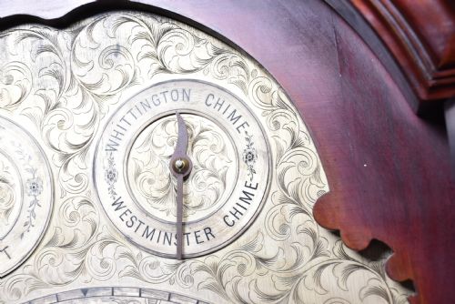9FT MAHOGANY LONG CASE GRANDFATHER CLOCK - ADDITIONAL PHOTO 11