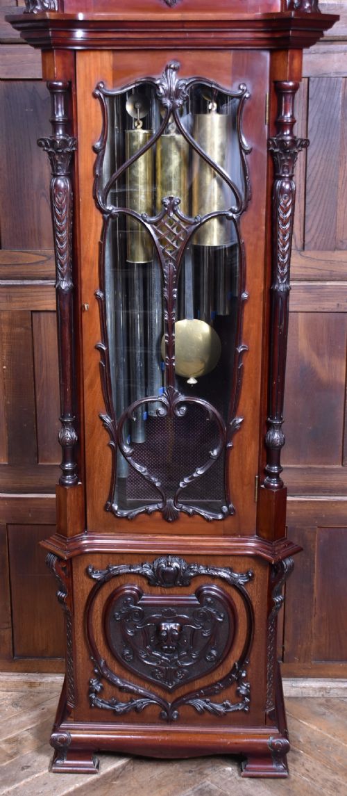 9FT MAHOGANY LONG CASE GRANDFATHER CLOCK - ADDITIONAL PHOTO 13