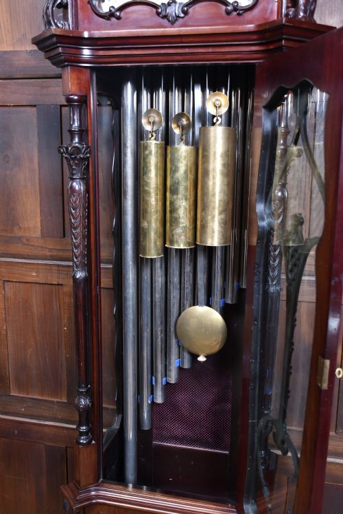 9FT MAHOGANY LONG CASE GRANDFATHER CLOCK - ADDITIONAL PHOTO 17