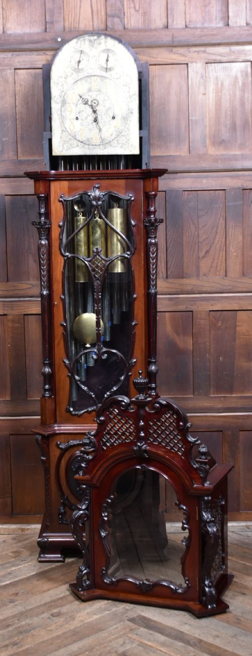 9FT MAHOGANY LONG CASE GRANDFATHER CLOCK - ADDITIONAL PHOTO 21