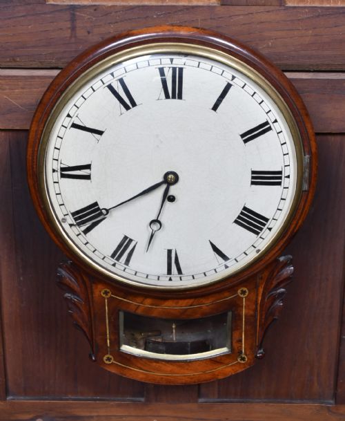 VICTORIAN SINGLE FUSEE WALL CLOCK