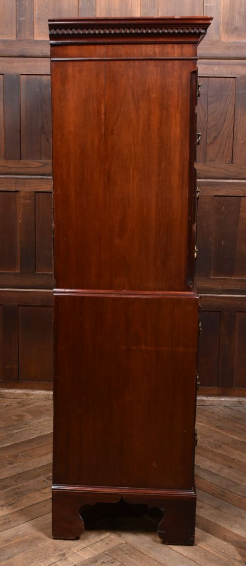 GEORGIAN MAHOGANY CHEST ON CHEST - ADDITIONAL PHOTO 8