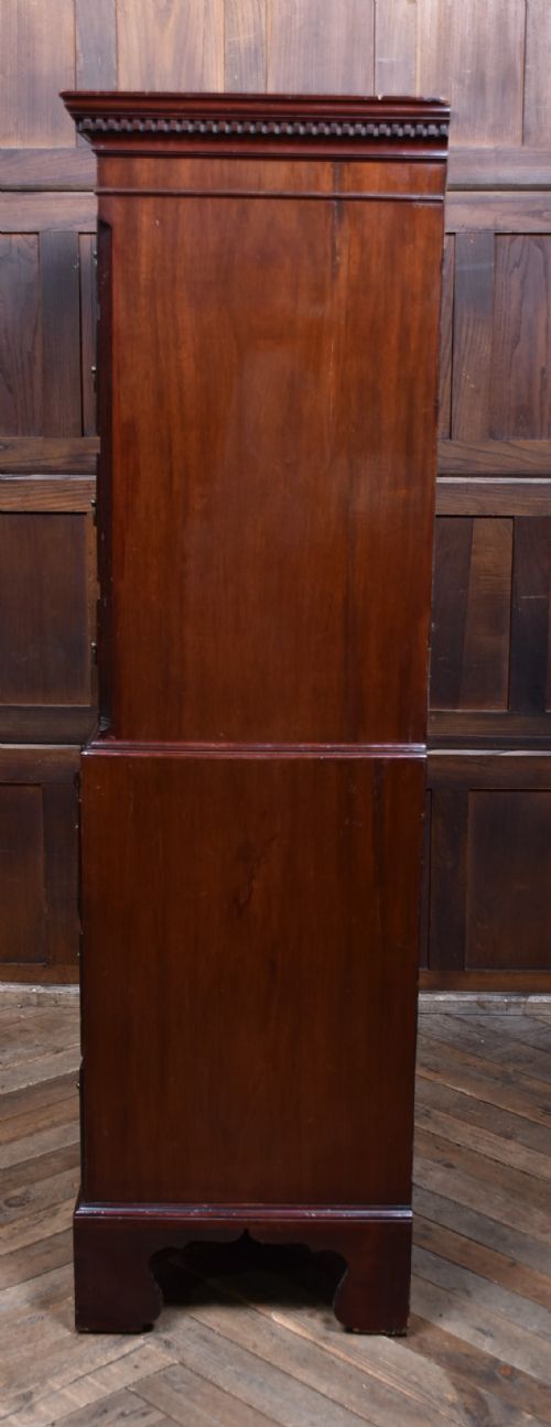 GEORGIAN MAHOGANY CHEST ON CHEST - ADDITIONAL PHOTO 11