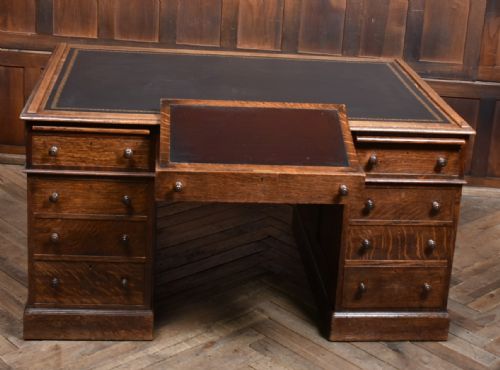 VICTORIAN OAK PARTNER DESK - ADDITIONAL PHOTO 1