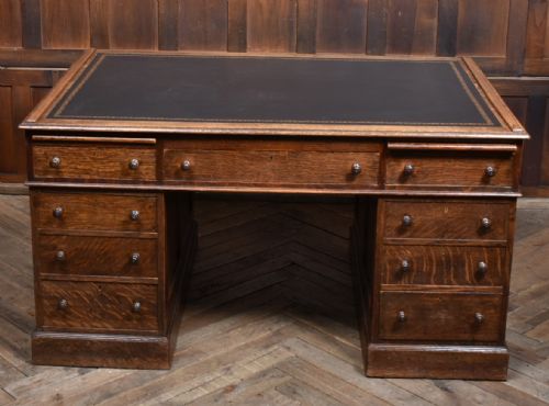 VICTORIAN OAK PARTNER DESK - ADDITIONAL PHOTO 3