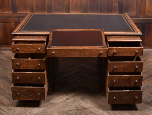 VICTORIAN OAK PARTNER DESK - ADDITIONAL PHOTO 7