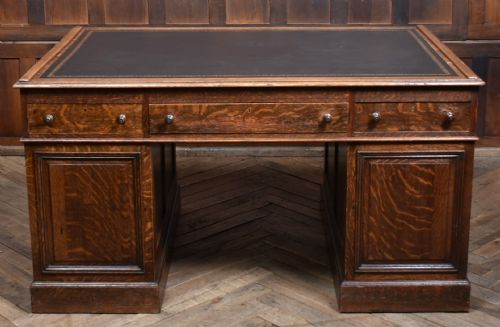 VICTORIAN OAK PARTNER DESK - ADDITIONAL PHOTO 18
