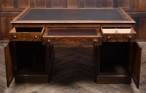 VICTORIAN OAK PARTNER DESK - ADDITIONAL PHOTO 19