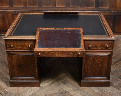 VICTORIAN OAK PARTNER DESK - ADDITIONAL PHOTO 22