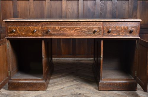 VICTORIAN OAK PARTNER DESK - ADDITIONAL PHOTO 23