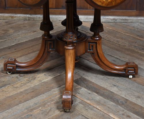 VICTORIAN WALNUT DROPLEAF GAMES TABLE - ADDITIONAL PHOTO 1