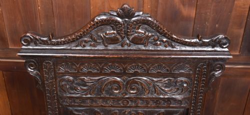 19TH CENTURY OAK HALL CHAIR - ADDITIONAL PHOTO 3