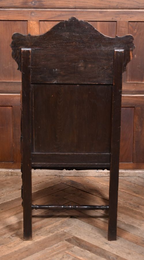 19TH CENTURY OAK HALL CHAIR - ADDITIONAL PHOTO 8