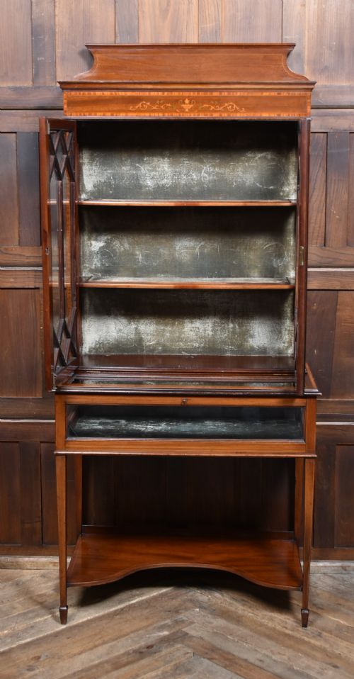 EDWARDIAN BIJOUTERIE DISPLAY CABINET - ADDITIONAL PHOTO 10