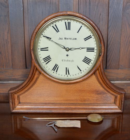 JAS WHITELAW OF EDINBURGH OAK MANTLE CLOCK - ADDITIONAL PHOTO 5