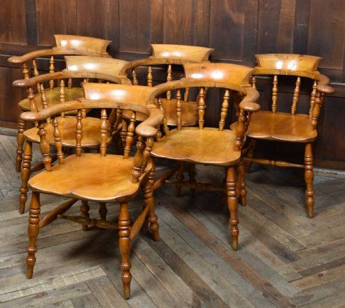 SET OF 6 ELM SMOKERS BOW ARMCHAIR - ADDITIONAL PHOTO 1