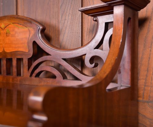 ART NOUVEAU MAHOGANY DISPLAY CABINET - ADDITIONAL PHOTO 2
