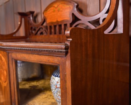 ART NOUVEAU MAHOGANY DISPLAY CABINET - ADDITIONAL PHOTO 3