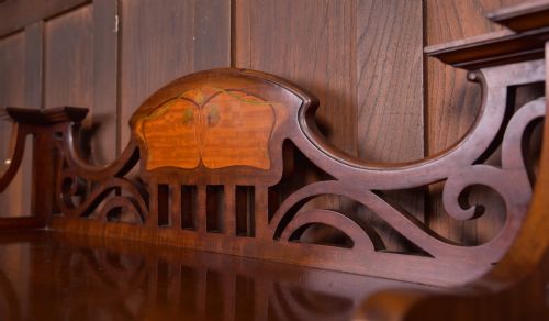 ART NOUVEAU MAHOGANY DISPLAY CABINET - ADDITIONAL PHOTO 4