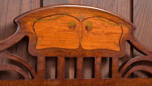 ART NOUVEAU MAHOGANY DISPLAY CABINET - ADDITIONAL PHOTO 7