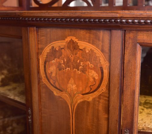 ART NOUVEAU MAHOGANY DISPLAY CABINET - ADDITIONAL PHOTO 18