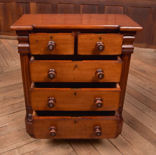 VICTORIAN MINIATURE MAHOGANY OGEE CHEST - ADDITIONAL PHOTO 2