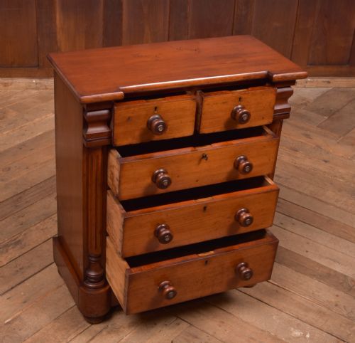 VICTORIAN MINIATURE MAHOGANY OGEE CHEST - ADDITIONAL PHOTO 3