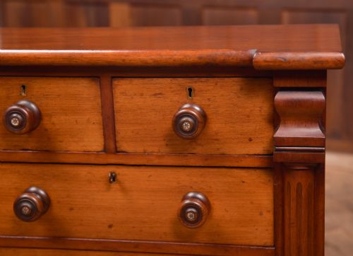 VICTORIAN MINIATURE MAHOGANY OGEE CHEST - ADDITIONAL PHOTO 4