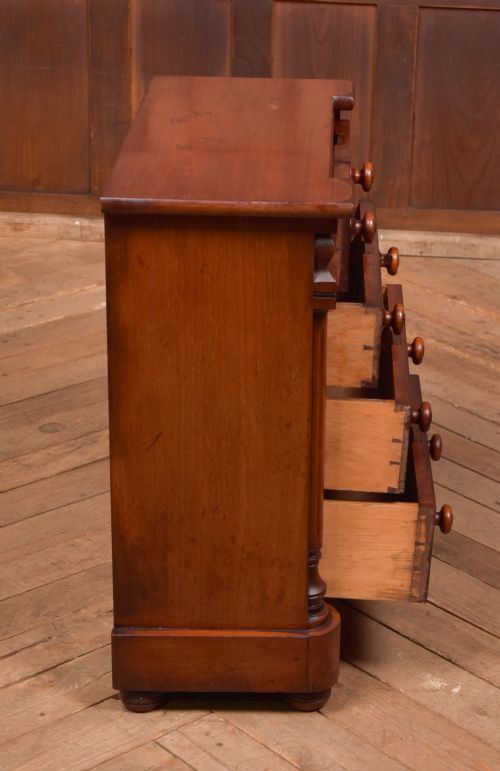 VICTORIAN MINIATURE MAHOGANY OGEE CHEST - ADDITIONAL PHOTO 6