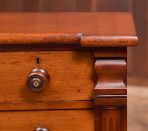 VICTORIAN MINIATURE MAHOGANY OGEE CHEST - ADDITIONAL PHOTO 8