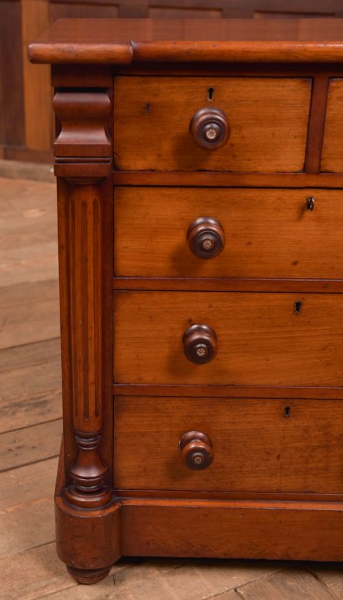 VICTORIAN MINIATURE MAHOGANY OGEE CHEST - ADDITIONAL PHOTO 9