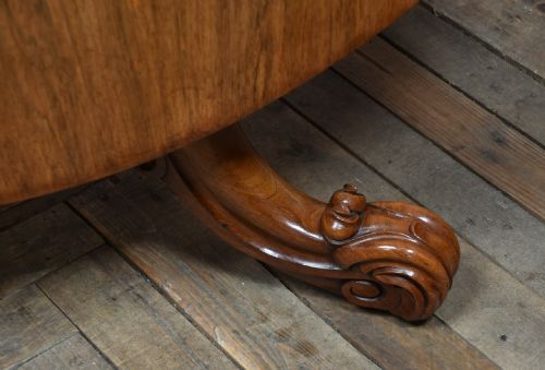 VICTORIAN ROSEWOOD SNAPTOP SUPPER TABLE - ADDITIONAL PHOTO 1