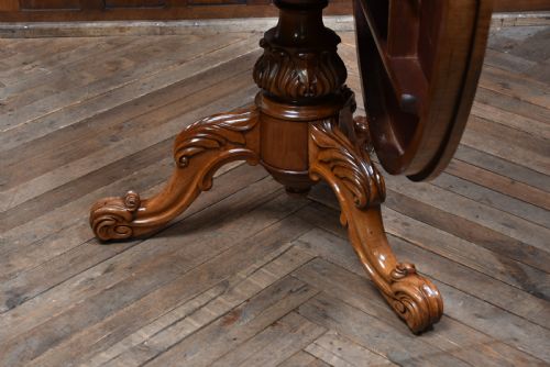 VICTORIAN ROSEWOOD SNAPTOP SUPPER TABLE - ADDITIONAL PHOTO 6