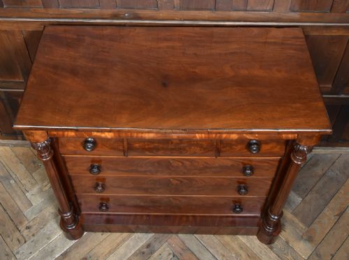 VICTORIAN SCOTTISH MAHOGANY OGEE CHEST OF DRAWERS - ADDITIONAL PHOTO 11