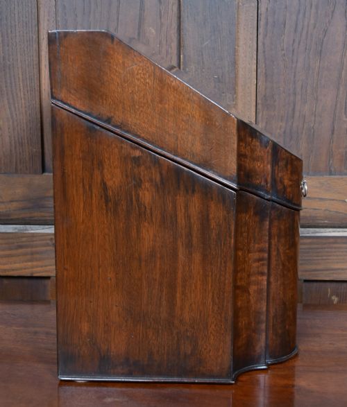 GEORGIAN MAHOGANY KNIFE BOX STATIONERY BOX - ADDITIONAL PHOTO 2
