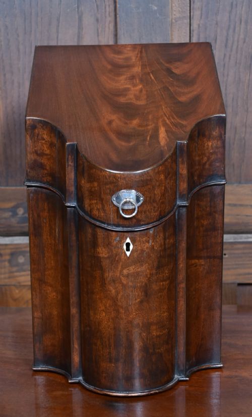 GEORGIAN MAHOGANY KNIFE BOX STATIONERY BOX - ADDITIONAL PHOTO 3