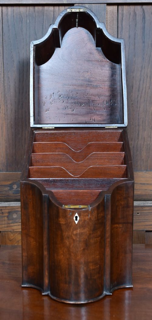 GEORGIAN MAHOGANY KNIFE BOX STATIONERY BOX - ADDITIONAL PHOTO 6