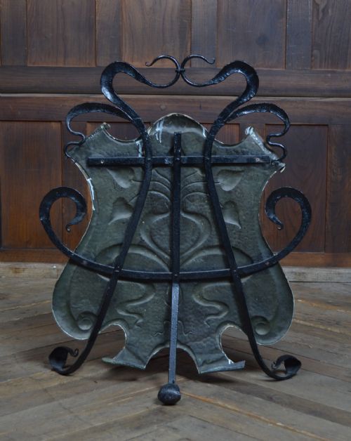ART NOUVEAU COPPER FIRE SCREEN - ADDITIONAL PHOTO 3